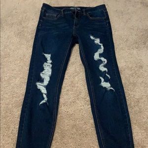 Ripped denim jeans